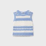 Blusa crochet blue