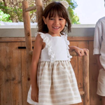 Vestido blanco khaki