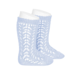 Medias españolas largas celeste