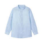 Camisa cuello neru celeste