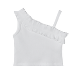 Top asimetrico blanco