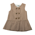 Vestido corazones beige