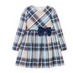 Vestido cuadros navy