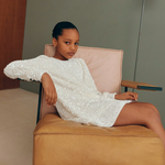 Vestido lentejuelas white