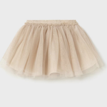 Falda tul beige