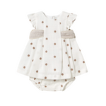 Vestido lunares bordado