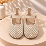 Baletas perlas beige