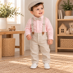 Set bautizo beige/rosa