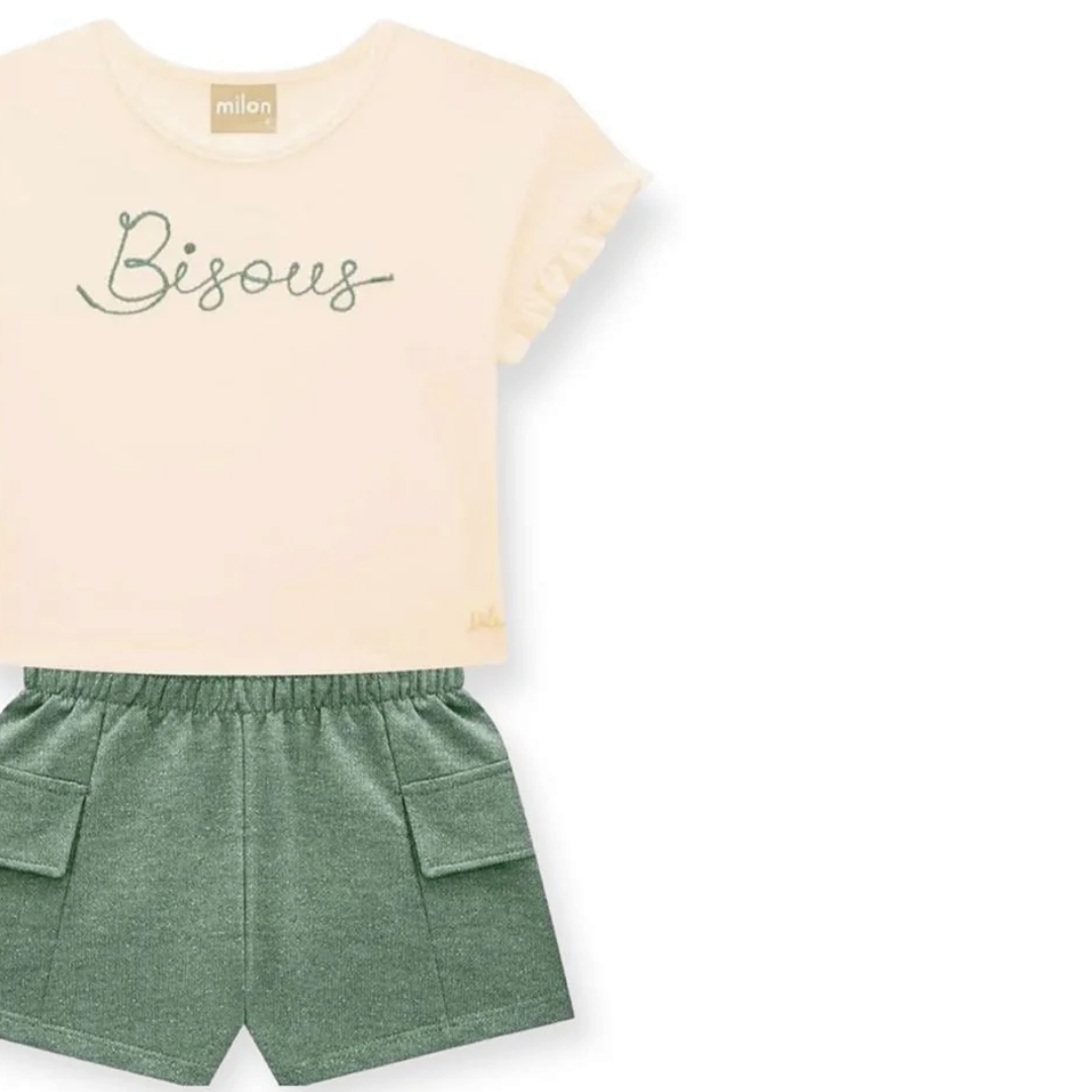 Conjunto beige - verde