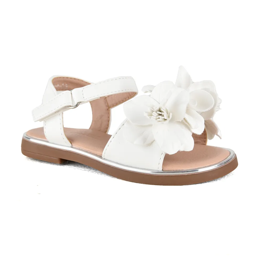 Sandalia flor white