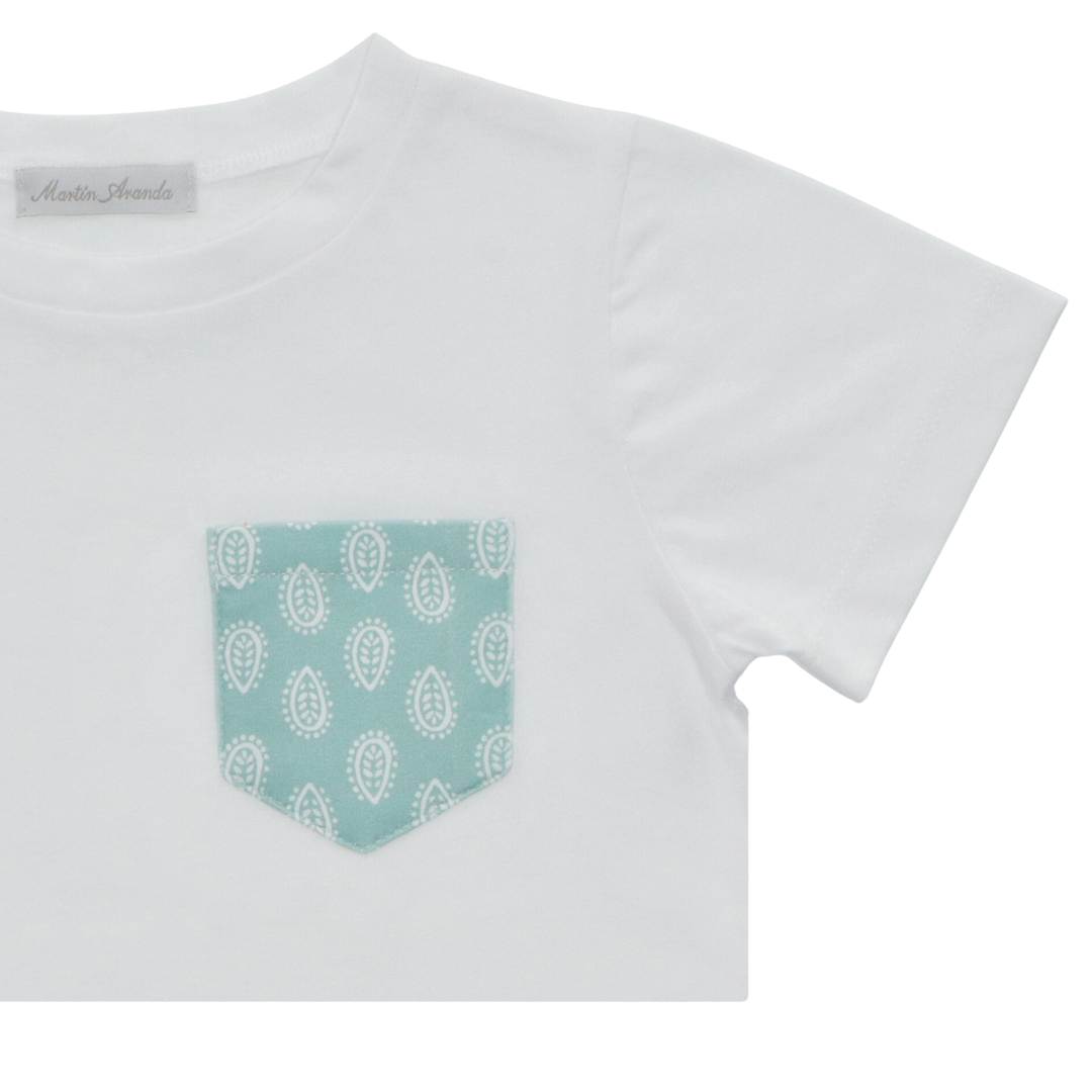 Camiseta de niño blanca