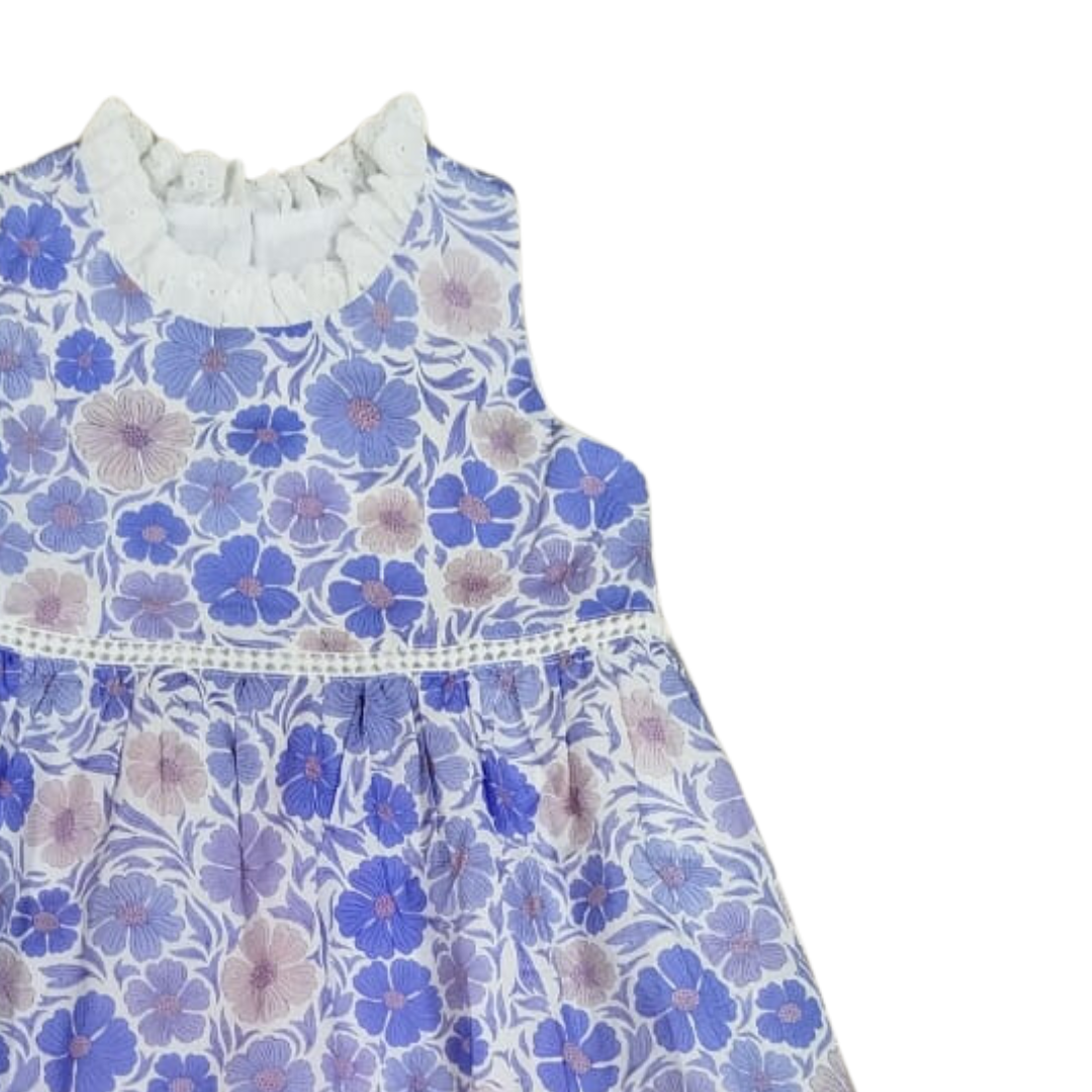 Vestido flores - blue