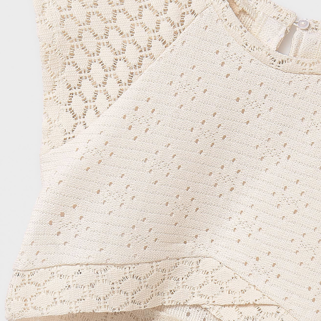 Blusa beige guipure