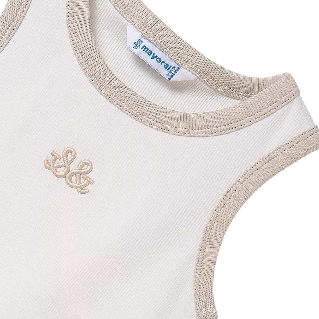 Blusa beige bordada