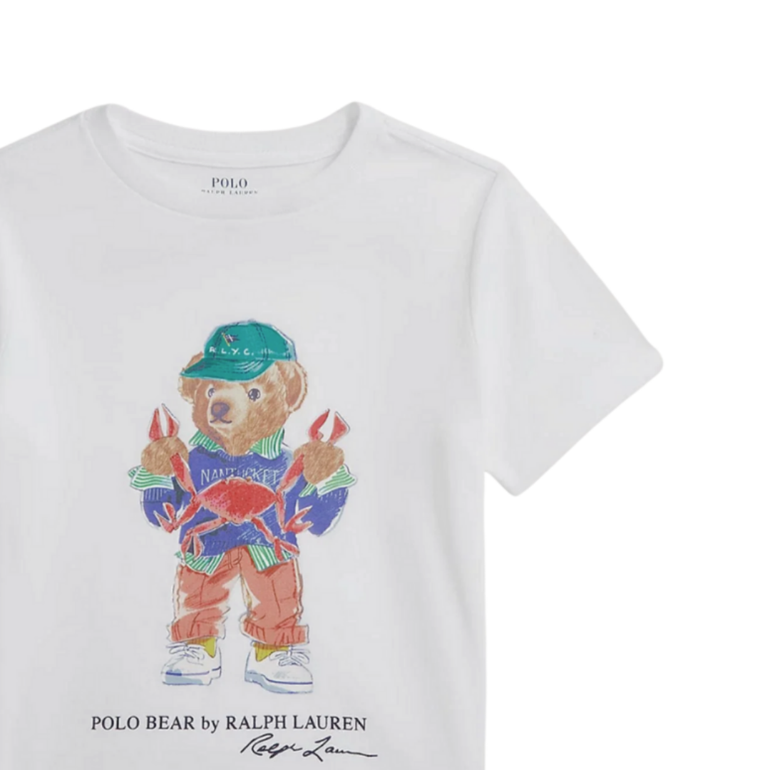 Camiseta polo bear white