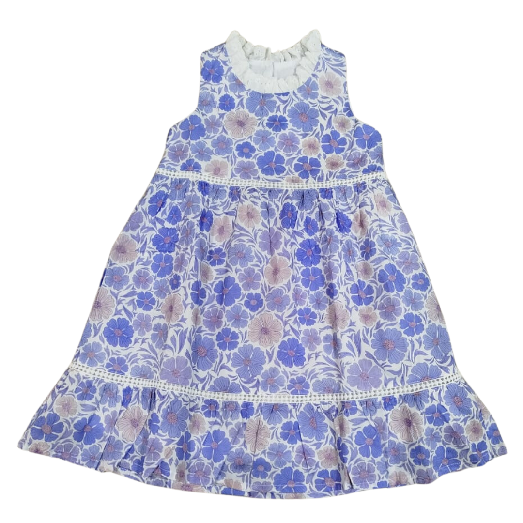 Vestido flores - blue