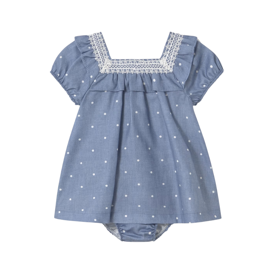 Vestido lunares azul