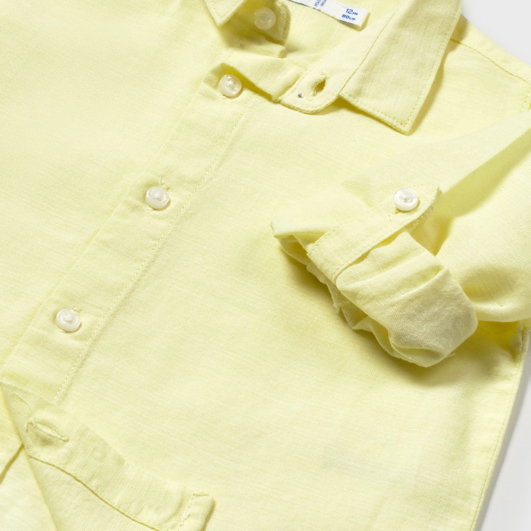 Camisa lino yellow