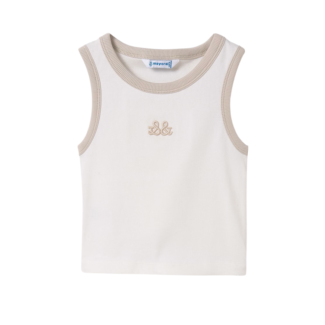 Blusa beige bordada
