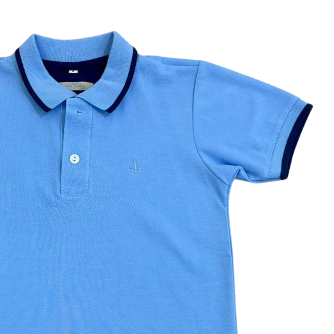 Camiseta polo azul