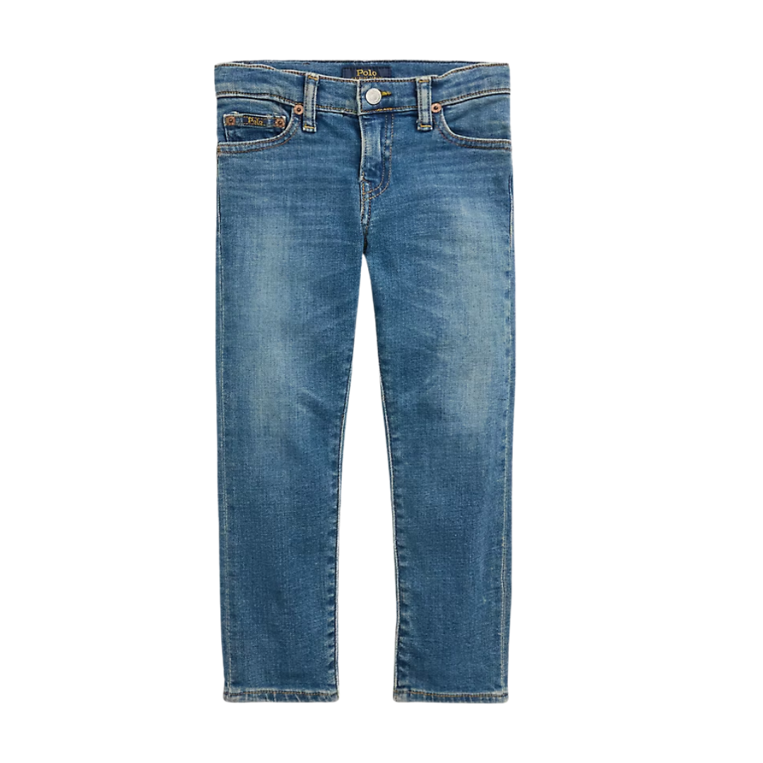 Denim polo azul oscuro
