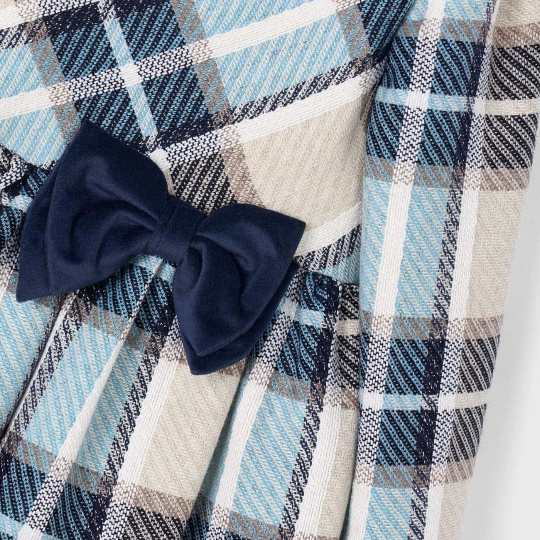 Vestido cuadros navy
