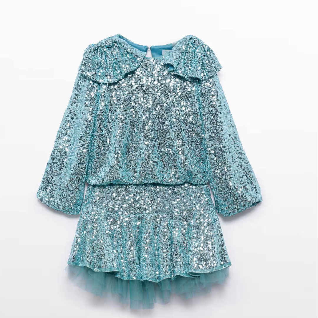 Vestido lentejuelas blue