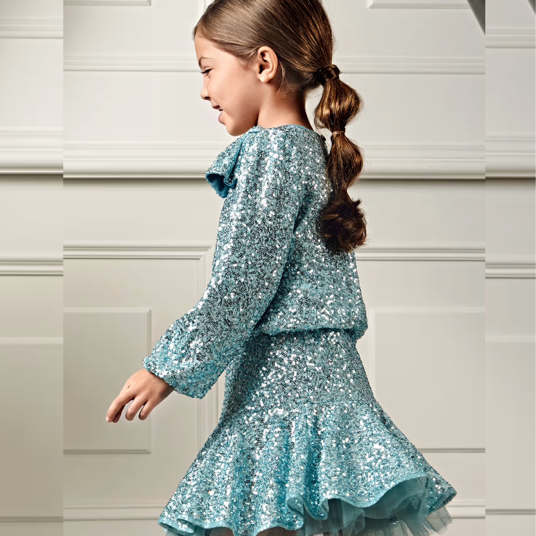 Vestido lentejuelas blue