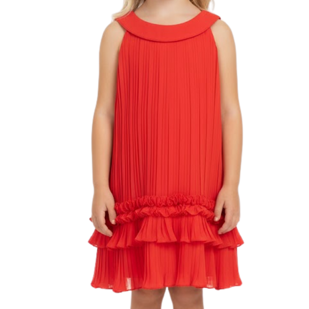 Vestido plisado red