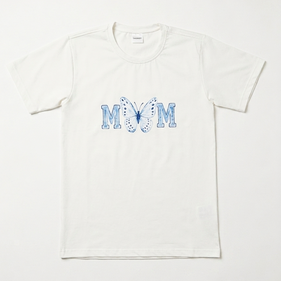 Camiseta Mom blue