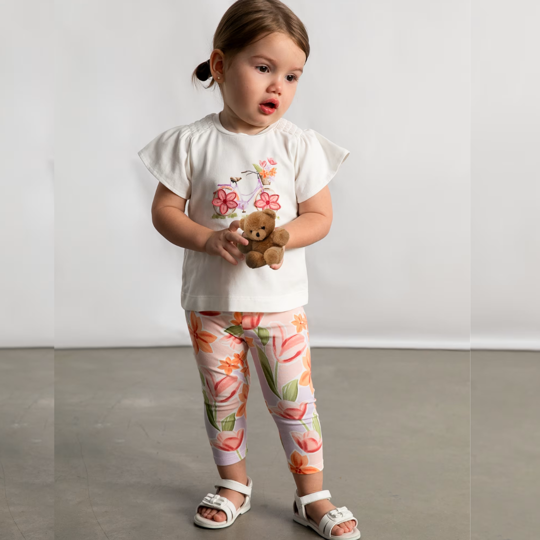 Conjunto legging flor