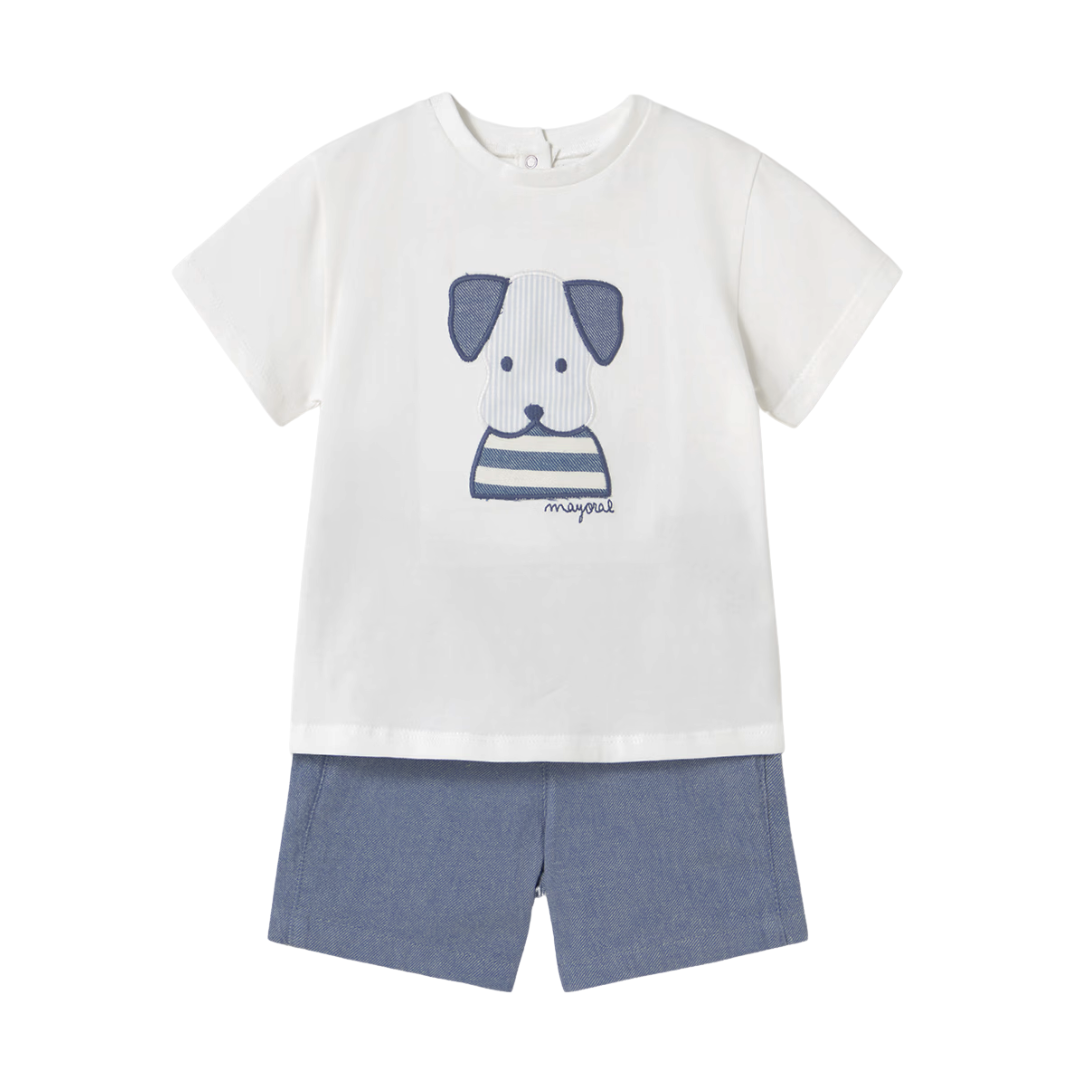 Conjunto dog blue