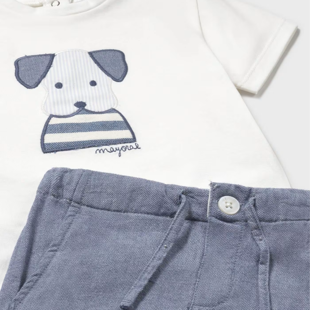 Conjunto dog blue