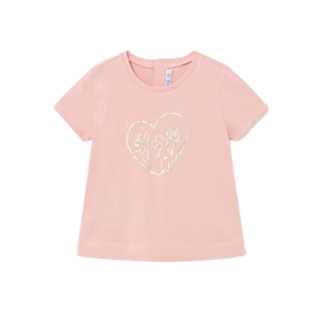 Camiseta Corazón Rosada